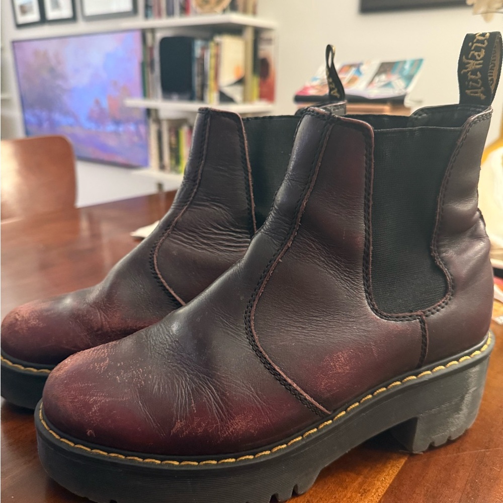 Dr. Martens Women's Dark Red Ankle Boots size 39